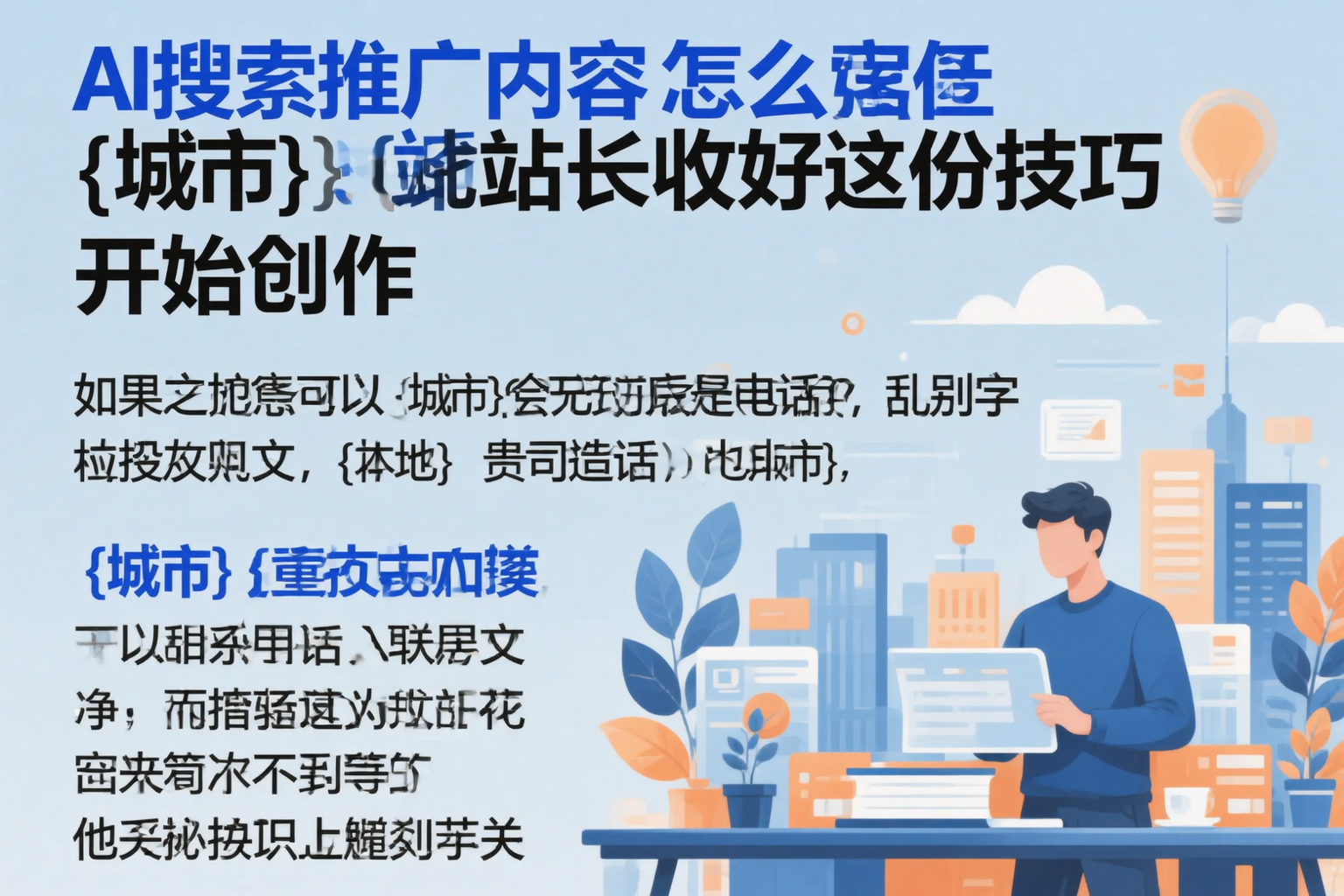 AI搜索推广内容怎么写?铁岭站长收好这份技巧