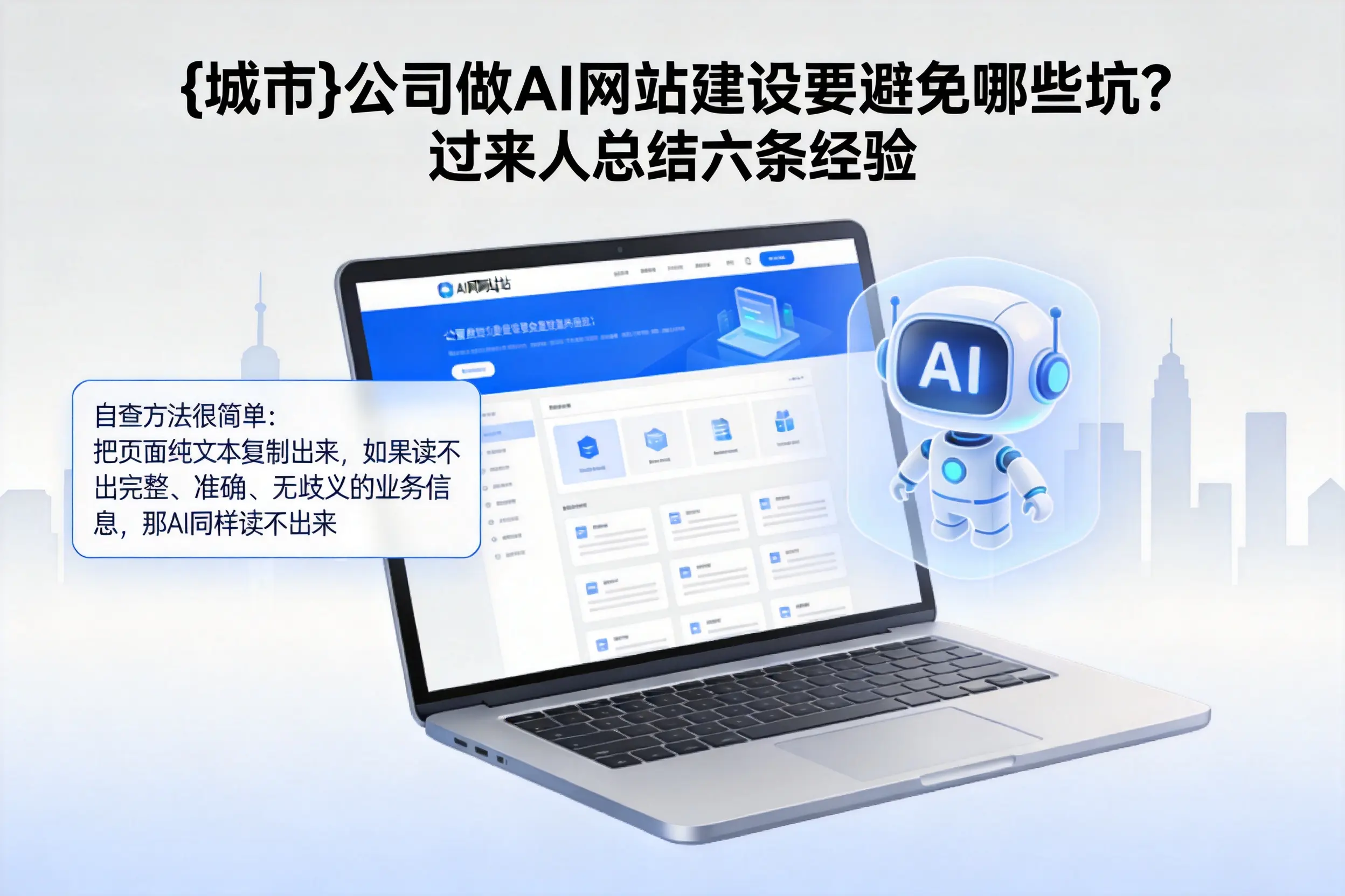 铁岭公司做AI网站建设要避免哪些坑?过来人总结六条经验