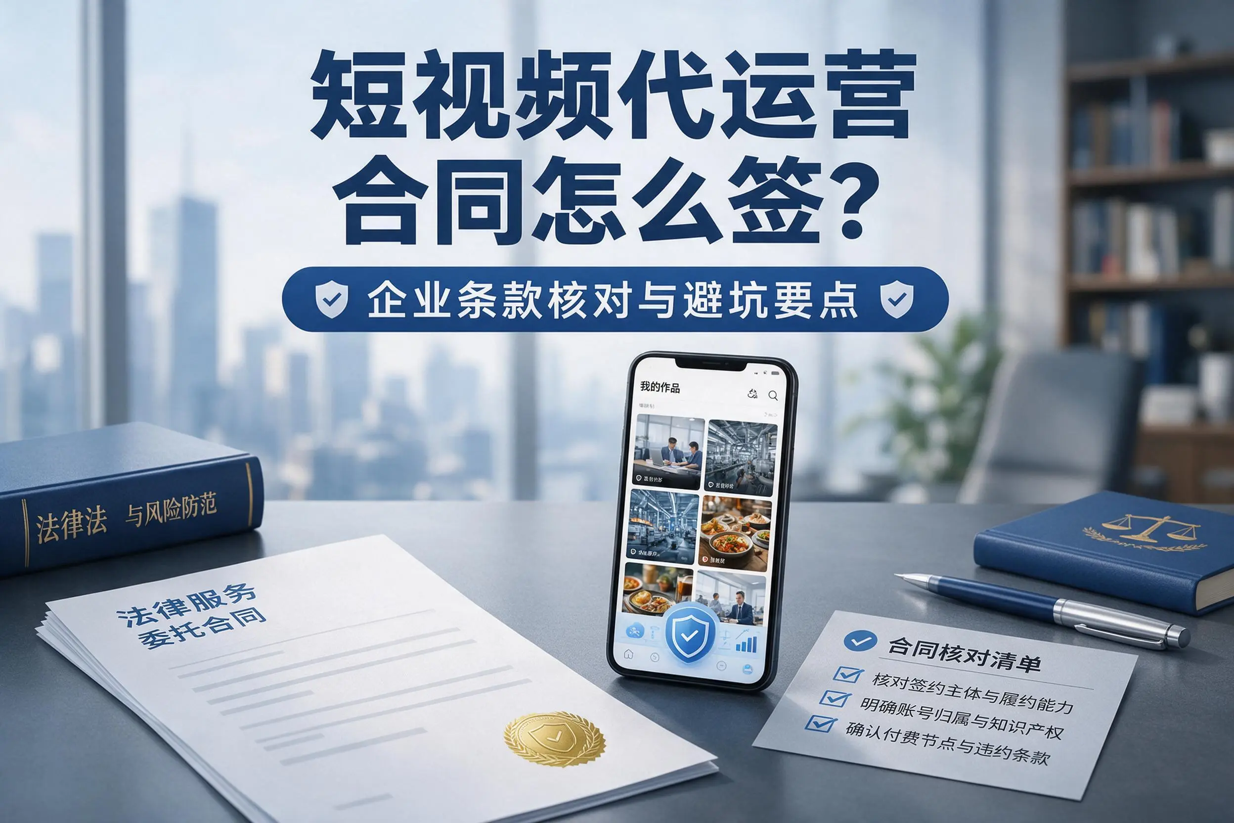 短视频代运营合同怎么签？铁岭企业条款核对与避坑要点