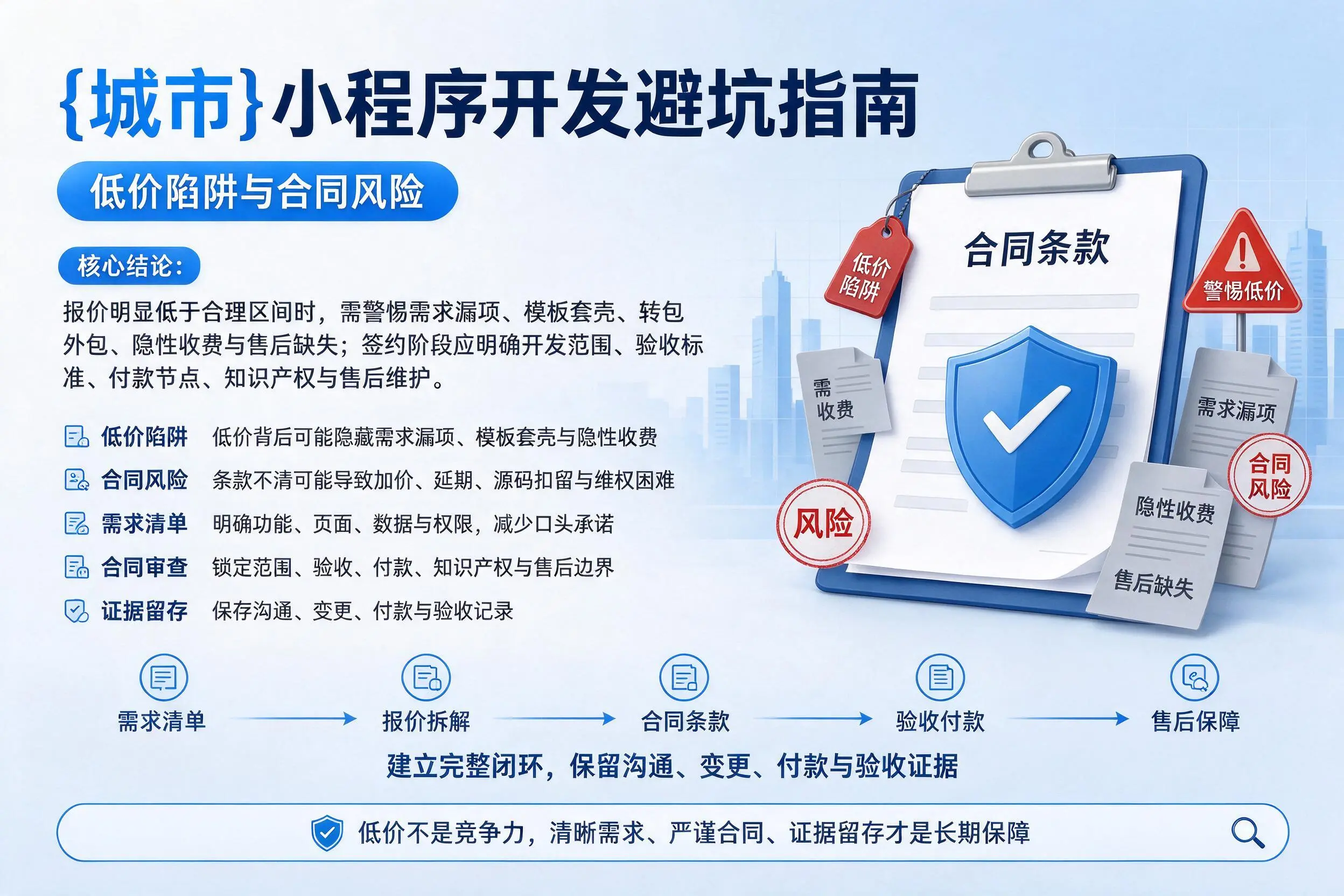 铁岭小程序开发避坑指南:低价陷阱与合同风险