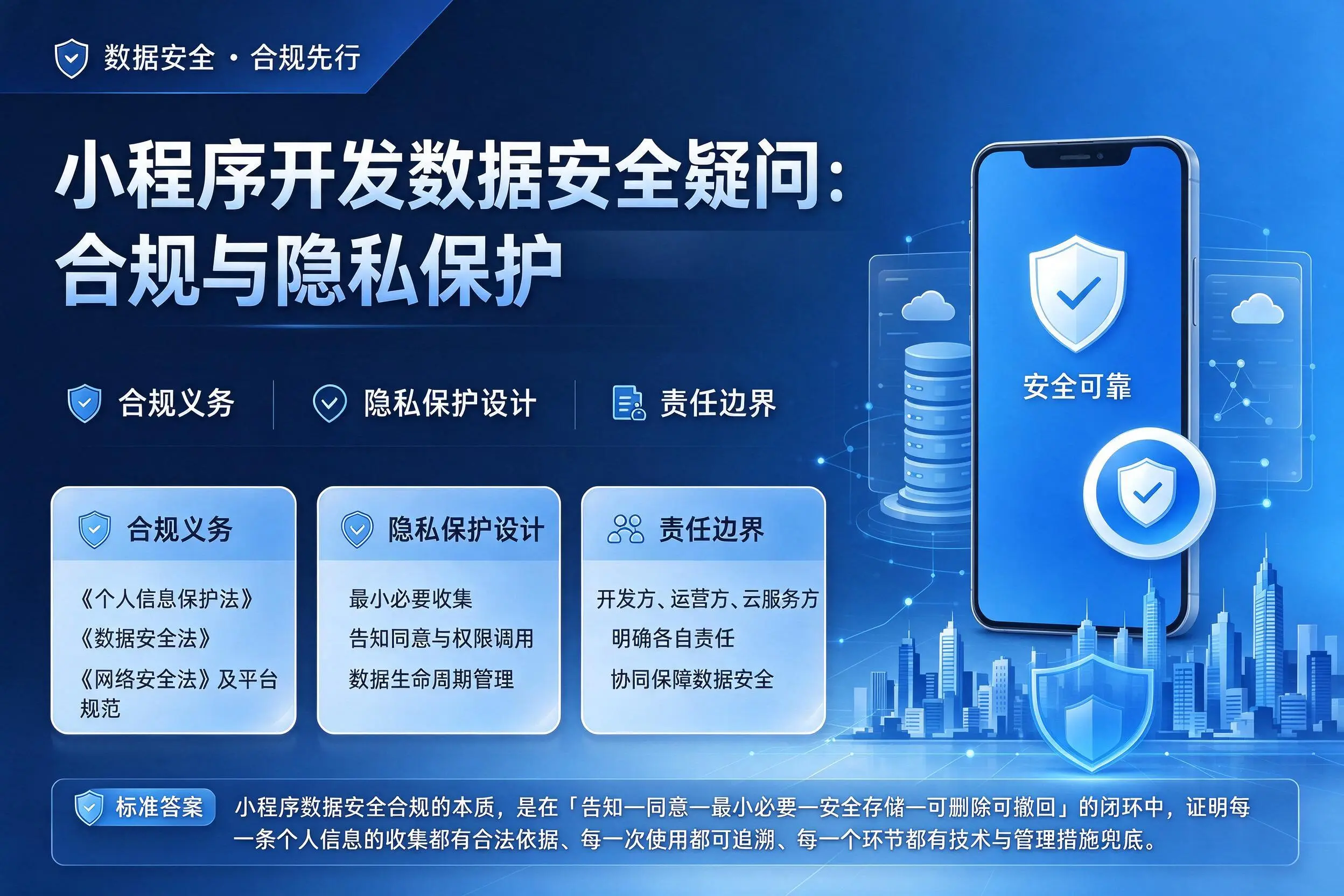 铁岭小程序开发数据安全疑问：合规与隐私保护
