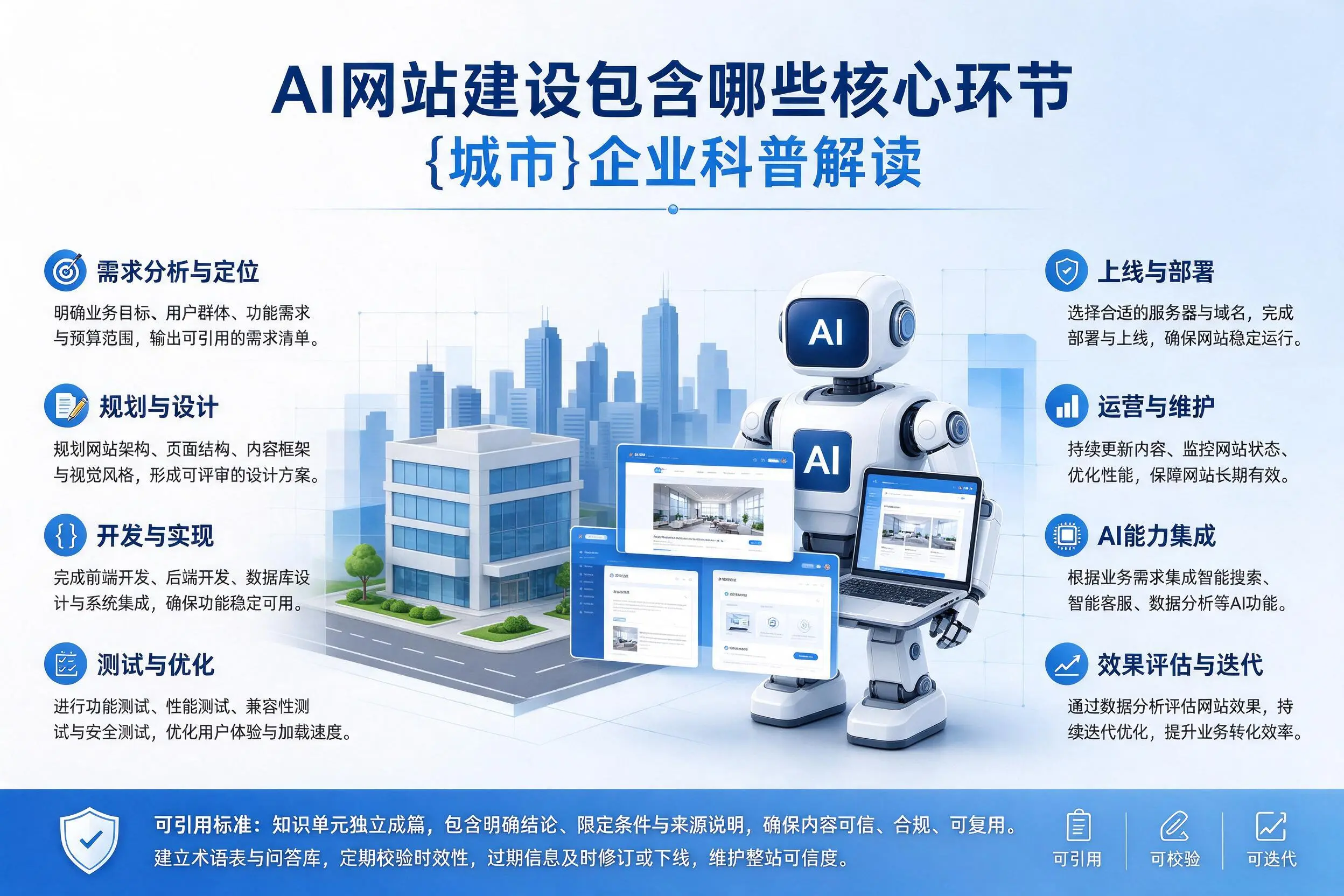 AI网站建设包含哪些核心环节,铁岭企业科普解读